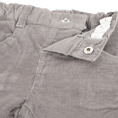 Boys Grey Mid-Rise Relaxed Fit Trousers