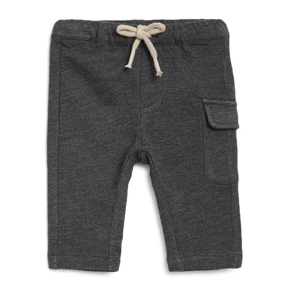 Boys Grey Mid-Rise Trousers