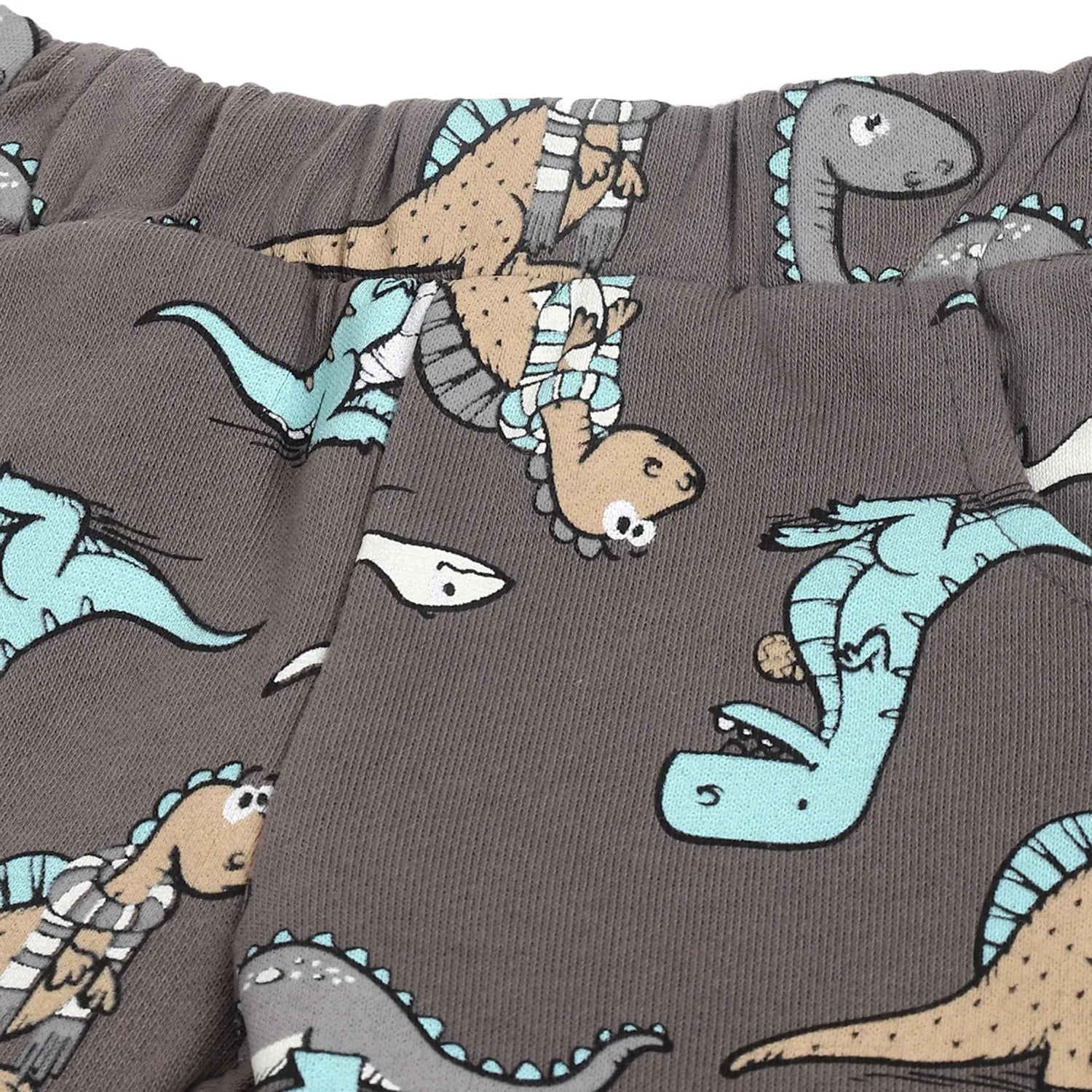 Boys Grey Printed Joggers