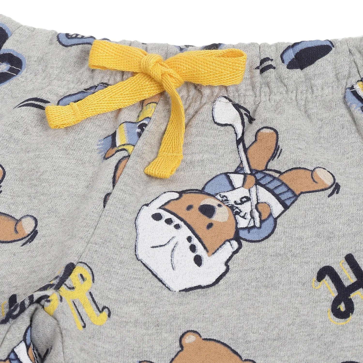 Boys Grey Printed Joggers