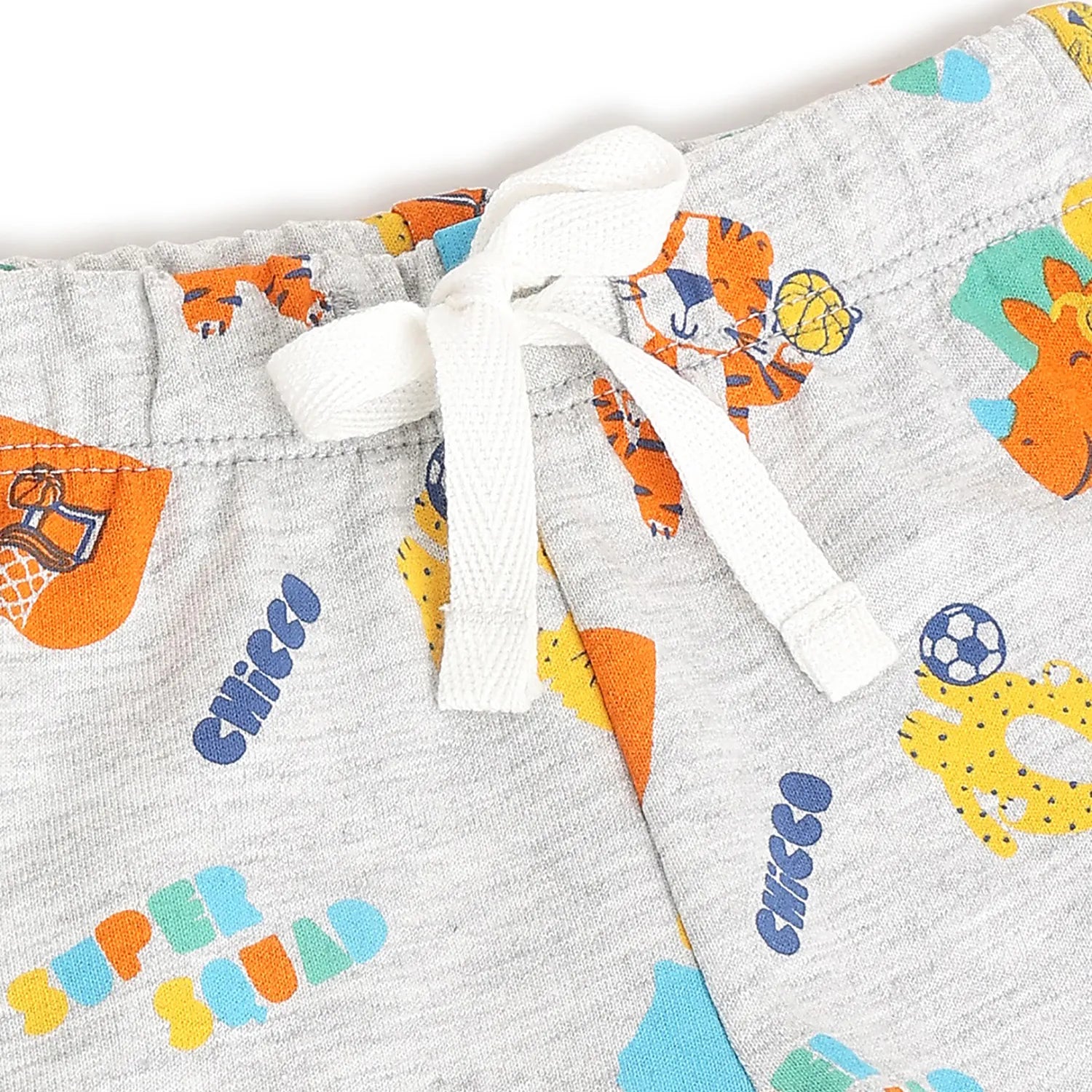 Boys Grey Printed Joggers