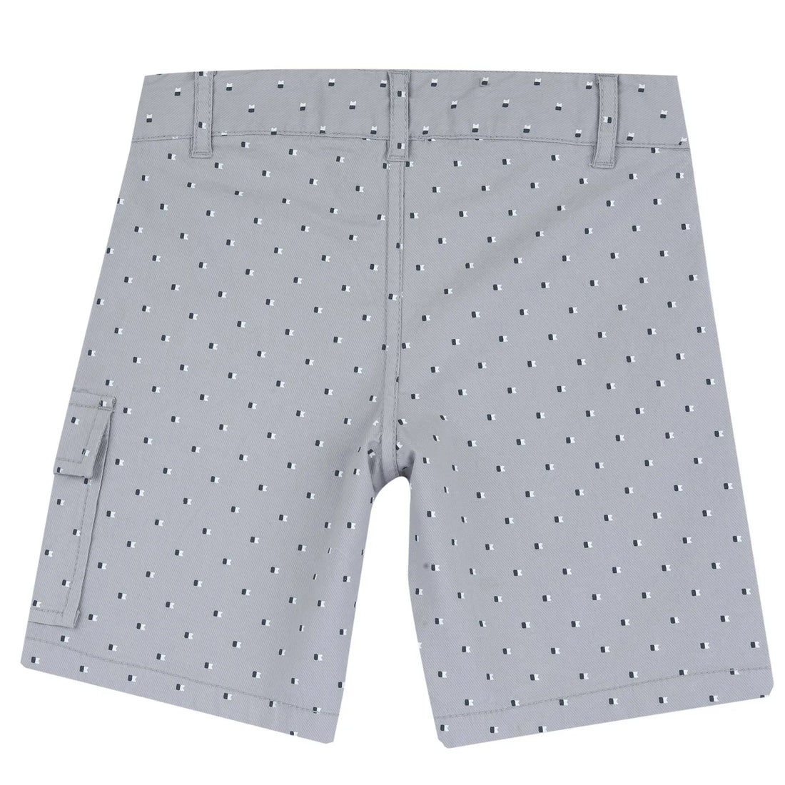 Boys Grey Printed Shorts