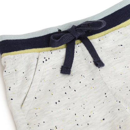 Boys Grey Printed Shorts