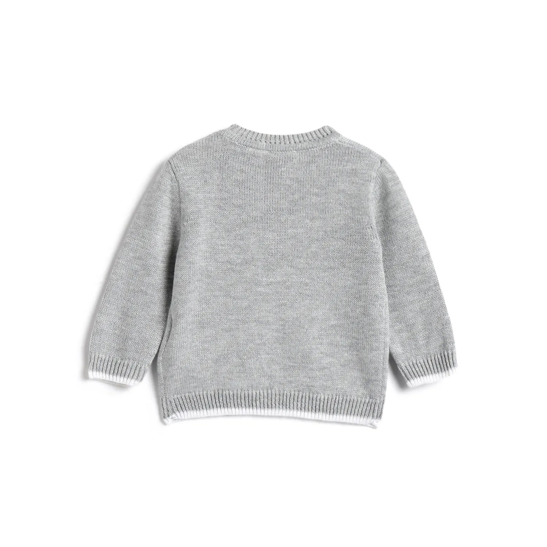 Boys Grey Self Design Pullover