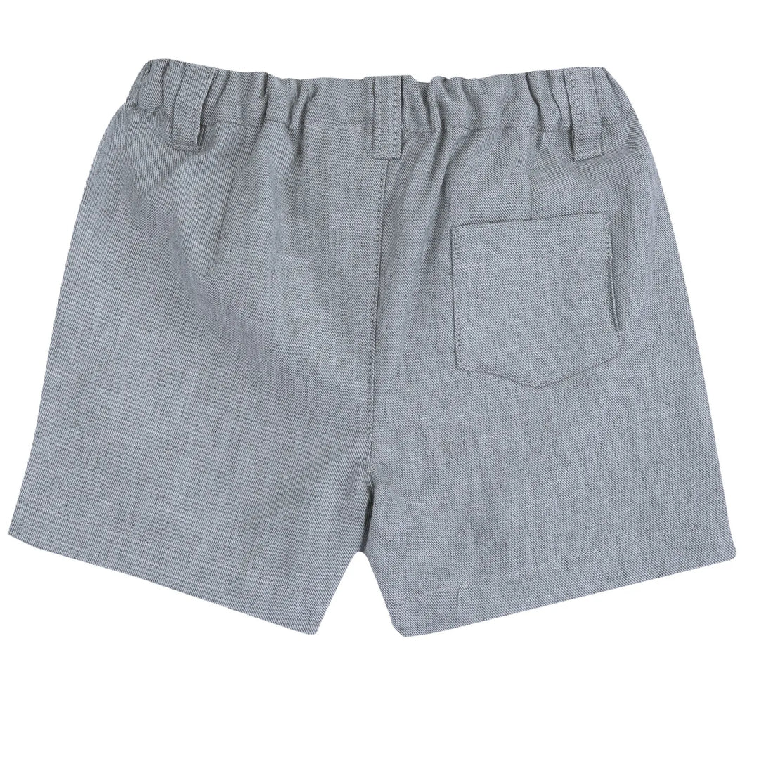 Boys Grey Solid Cotton Shorts