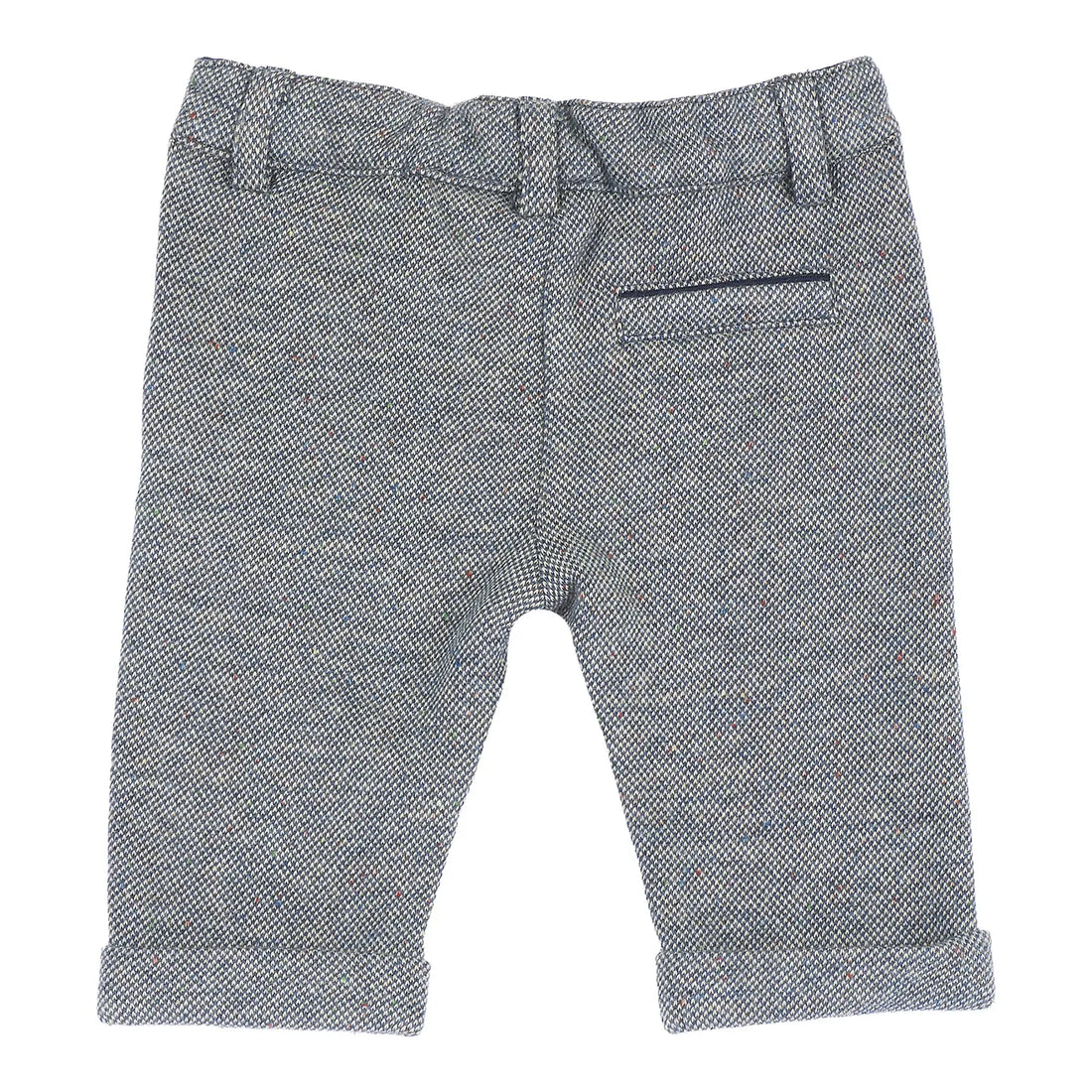 Boys Grey Solid Knitted Trouser