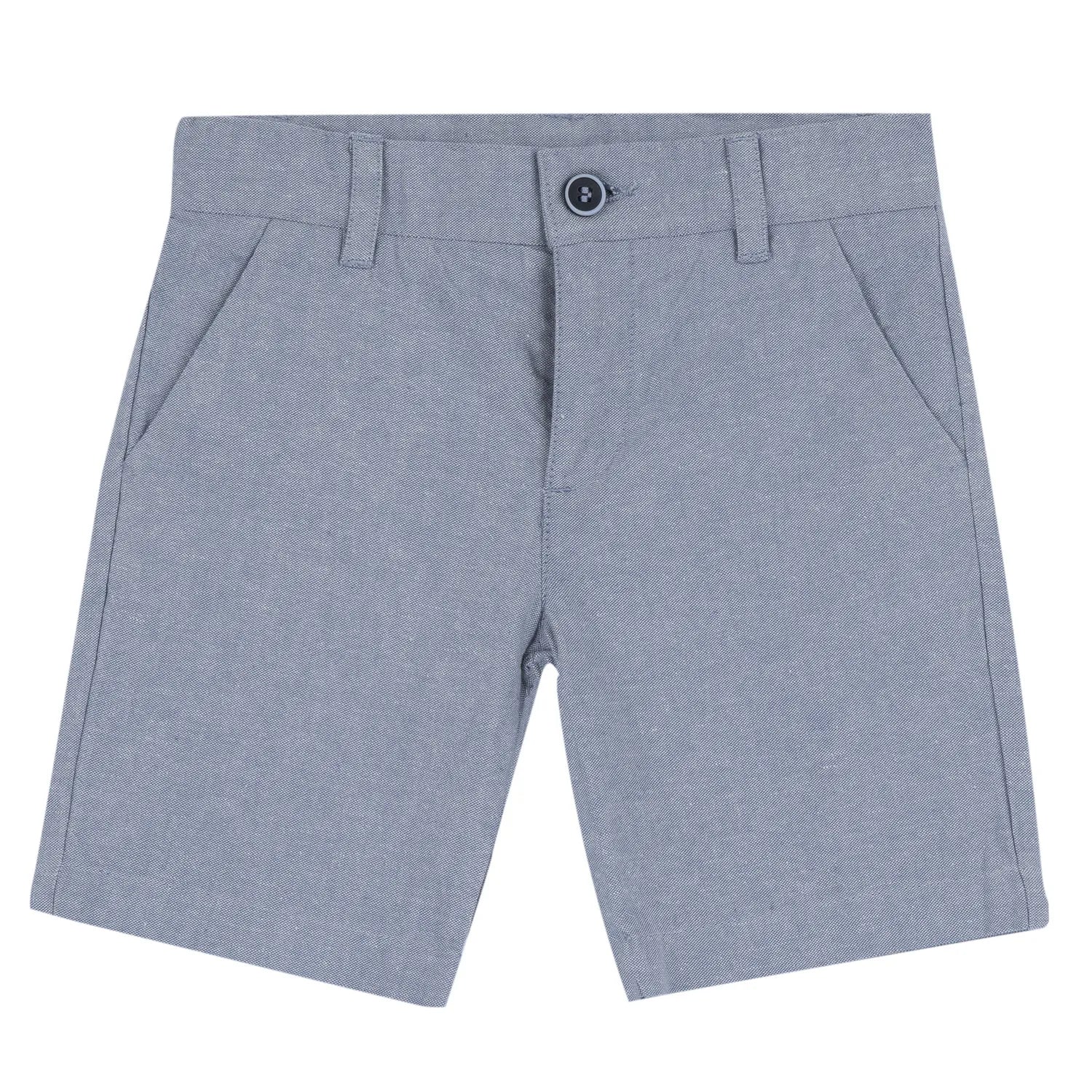 Boys Grey Solid Shorts