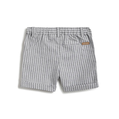 Boys Grey Striped Shorts