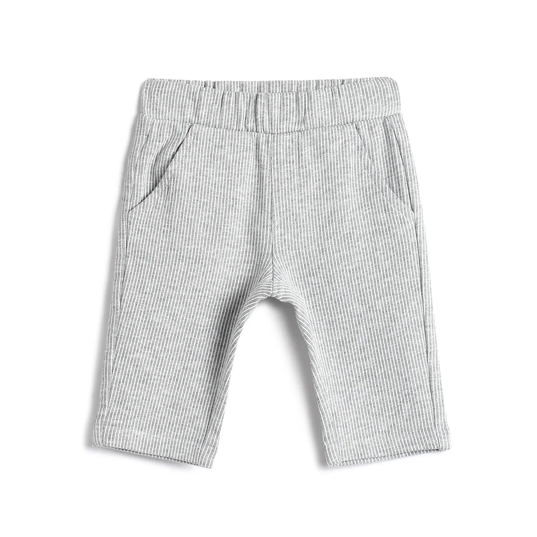 Boys Grey Striped Trousers