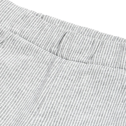 Boys Grey Striped Trousers