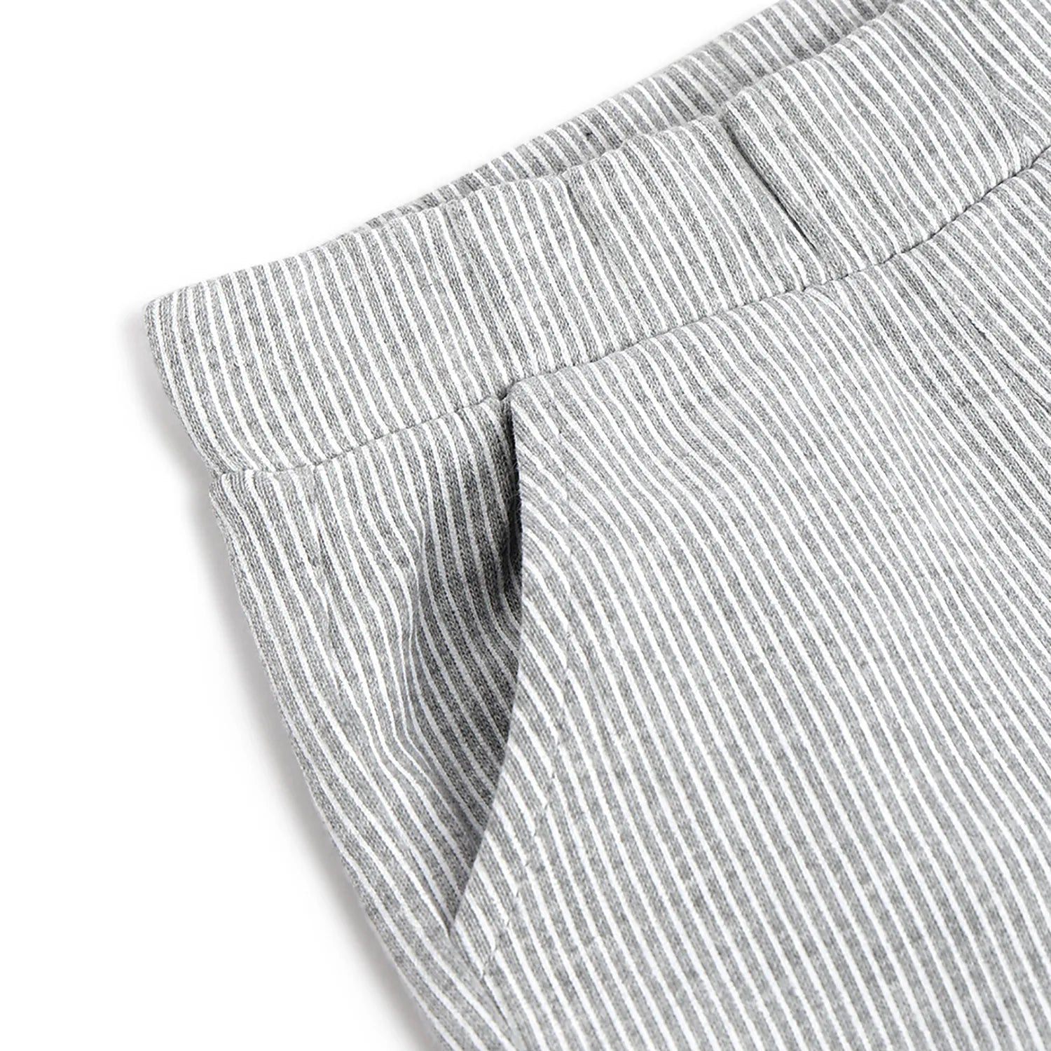 Boys Grey Striped Trousers