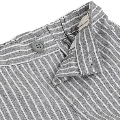 Boys Grey Striped Trousers
