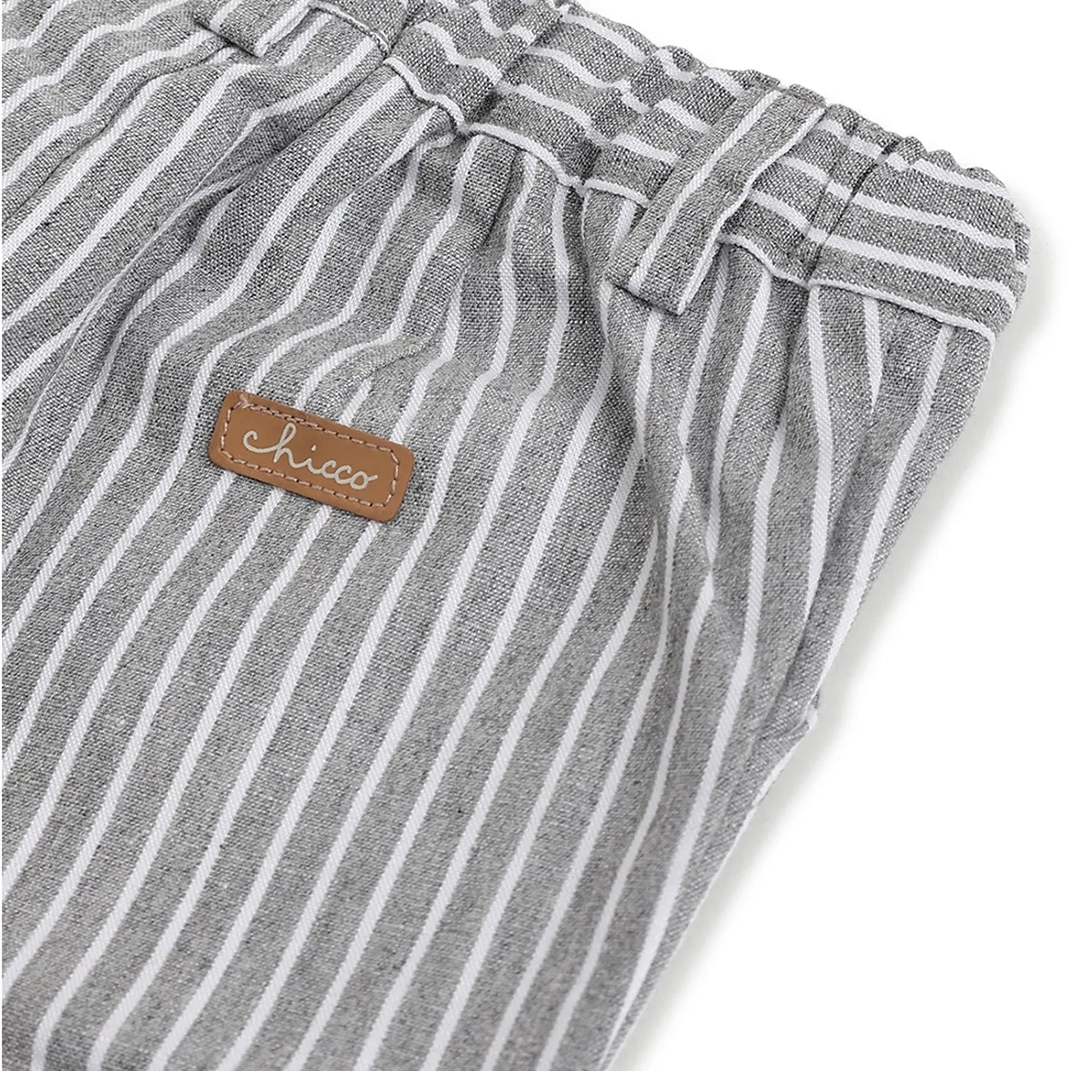 Boys Grey Striped Trousers