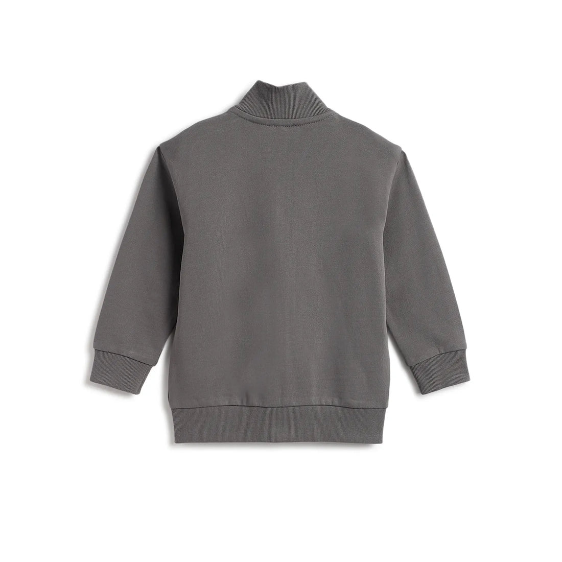 Boys Grey Typography Printed Cardigan