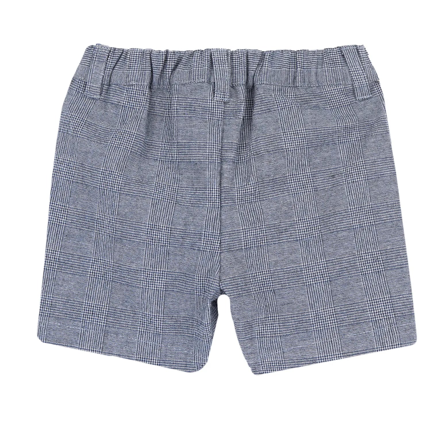 Boys Light Blue Embroidered Shirt with Shorts