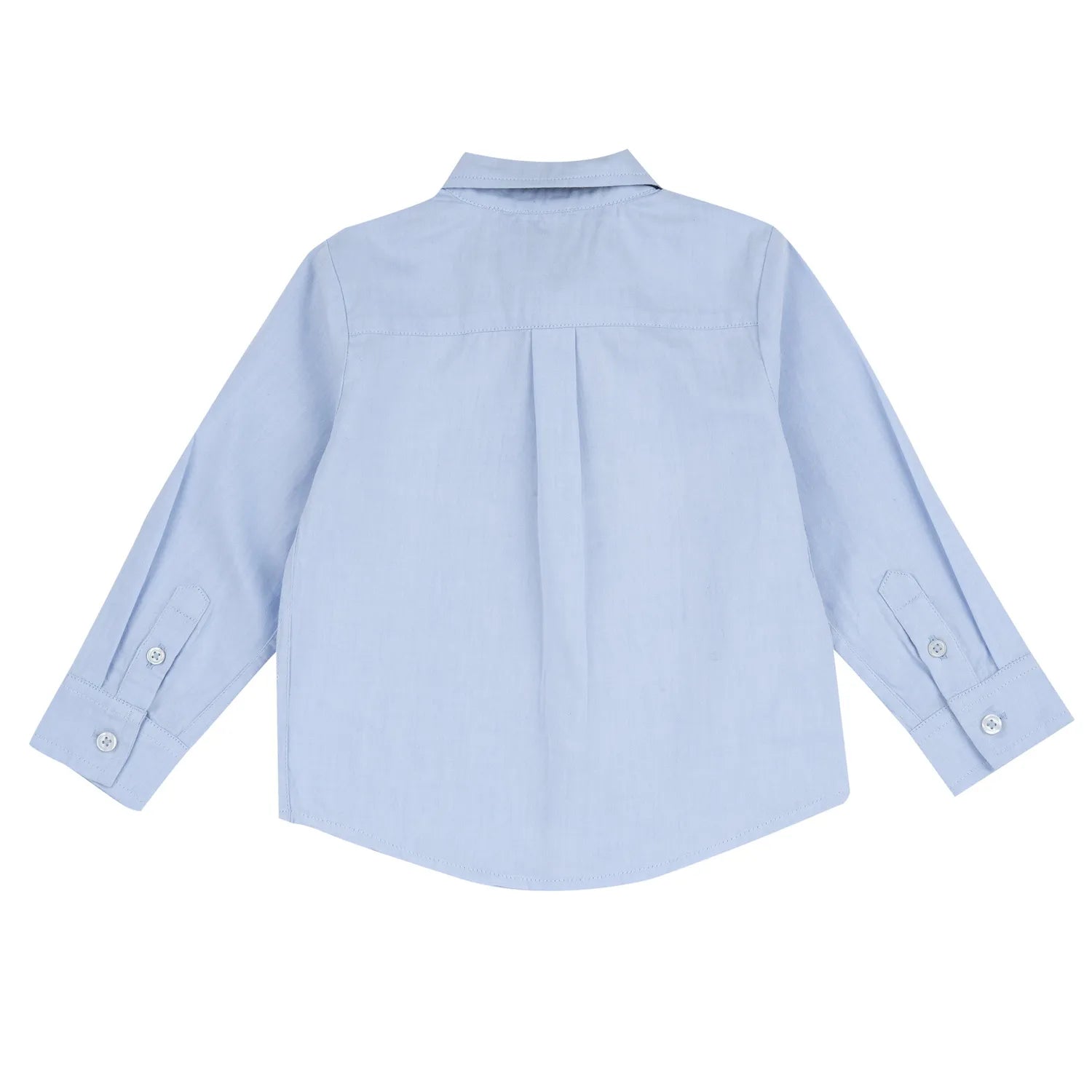 Boys Light Blue Solid Cotton Shirt