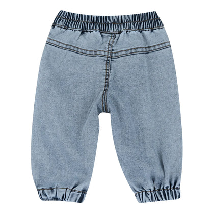 Boys Light Blue Solid Jeans