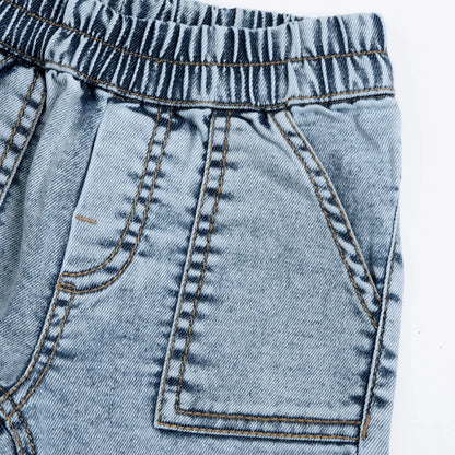 Boys Light Blue Solid Jeans