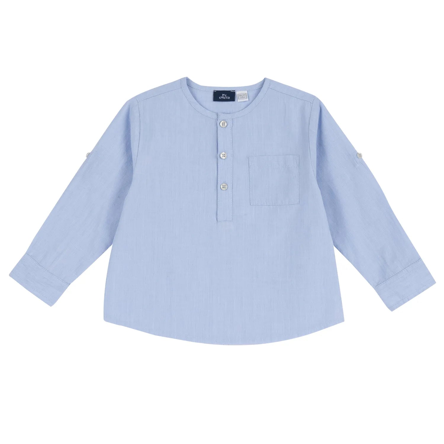 Boys Light Blue Solid Shirt
