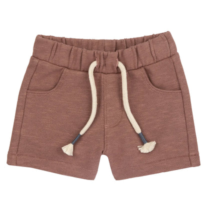 Boys Light Brown Solid Shorts