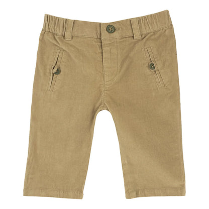 Boys Light Brown Solid Trouser