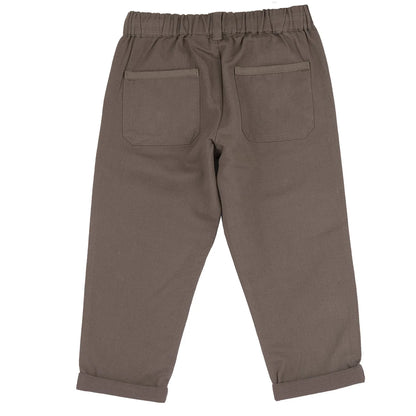 Boys Light Brown Solid Trouser
