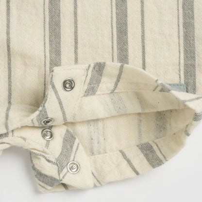 Boys Light Natural Striped Romper