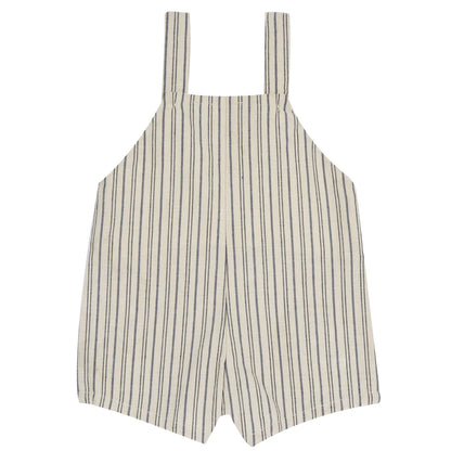 Boys Light Natural Striped Short Dungaree