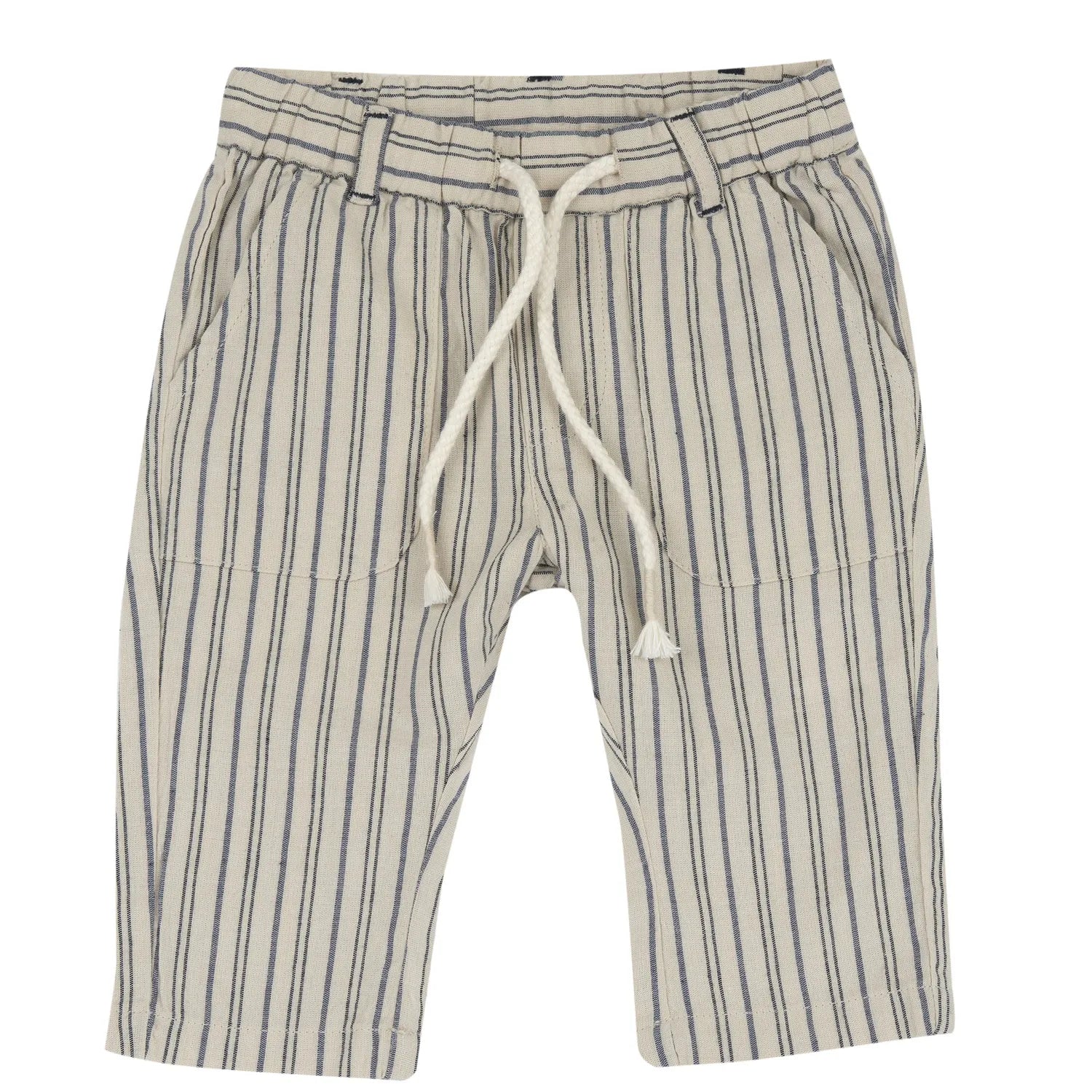 Boys Light Natural Striped Trouser