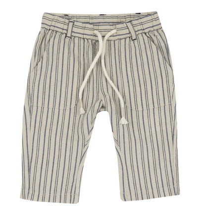 Boys Light Natural Striped Trouser
