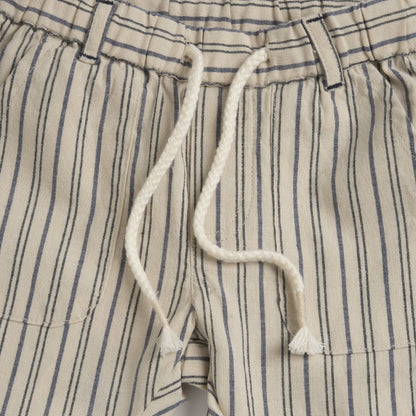 Boys Light Natural Striped Trouser