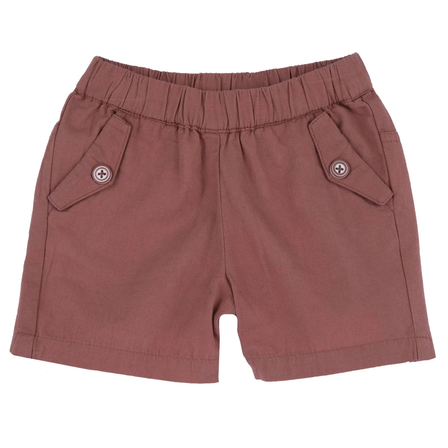 Boys Light Red Solid Shorts