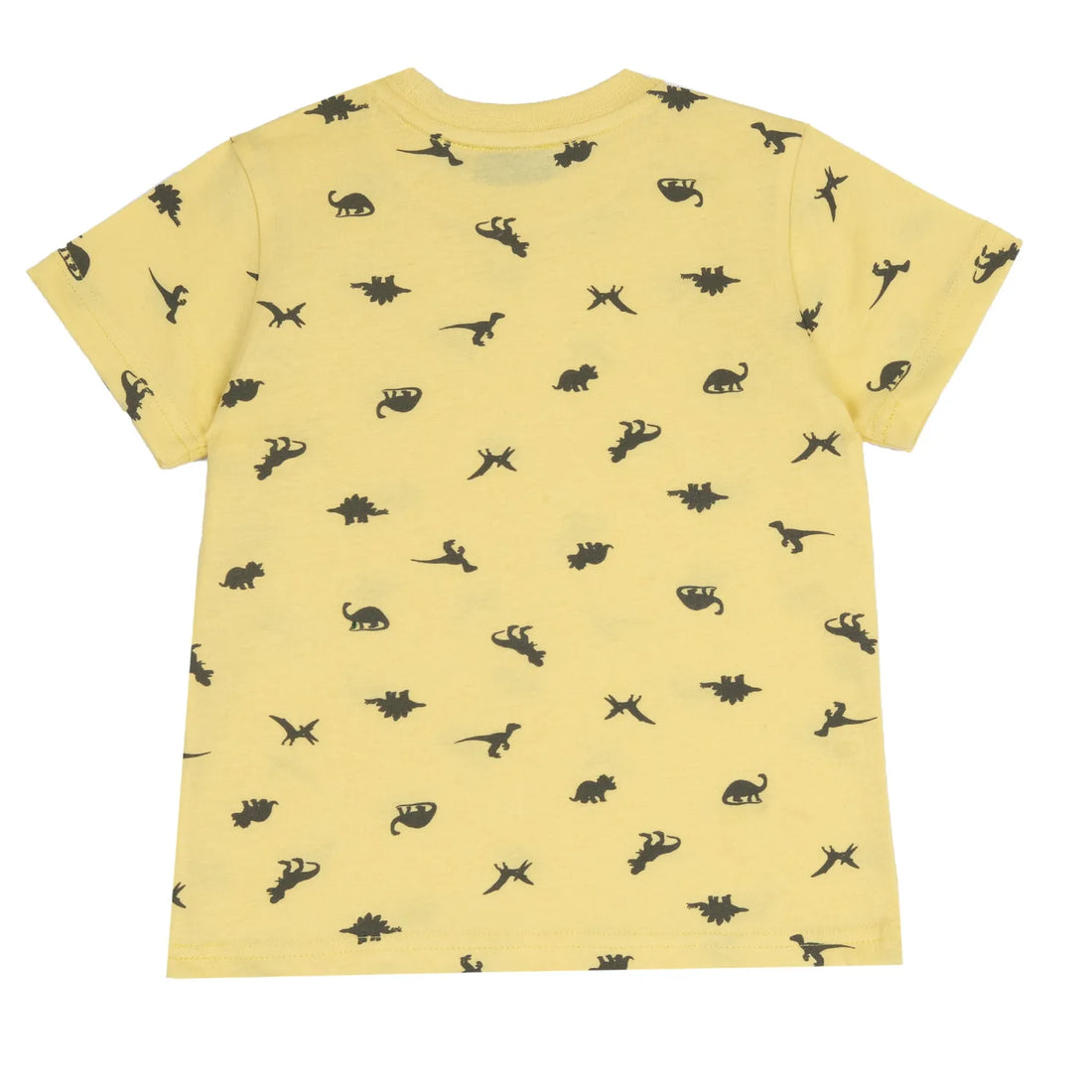 Boys Light Yellow Animal Printed T-shirt