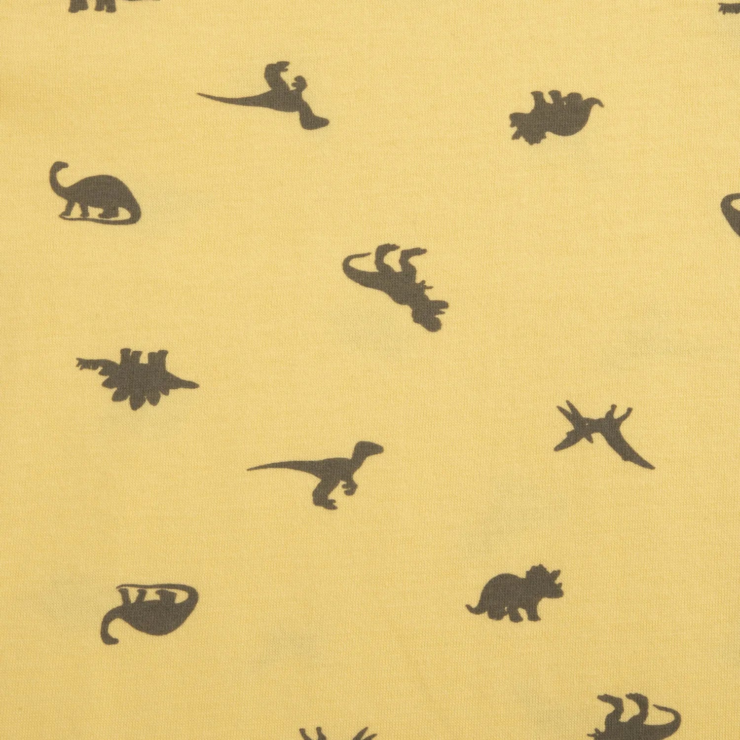 Boys Light Yellow Animal Printed T-shirt