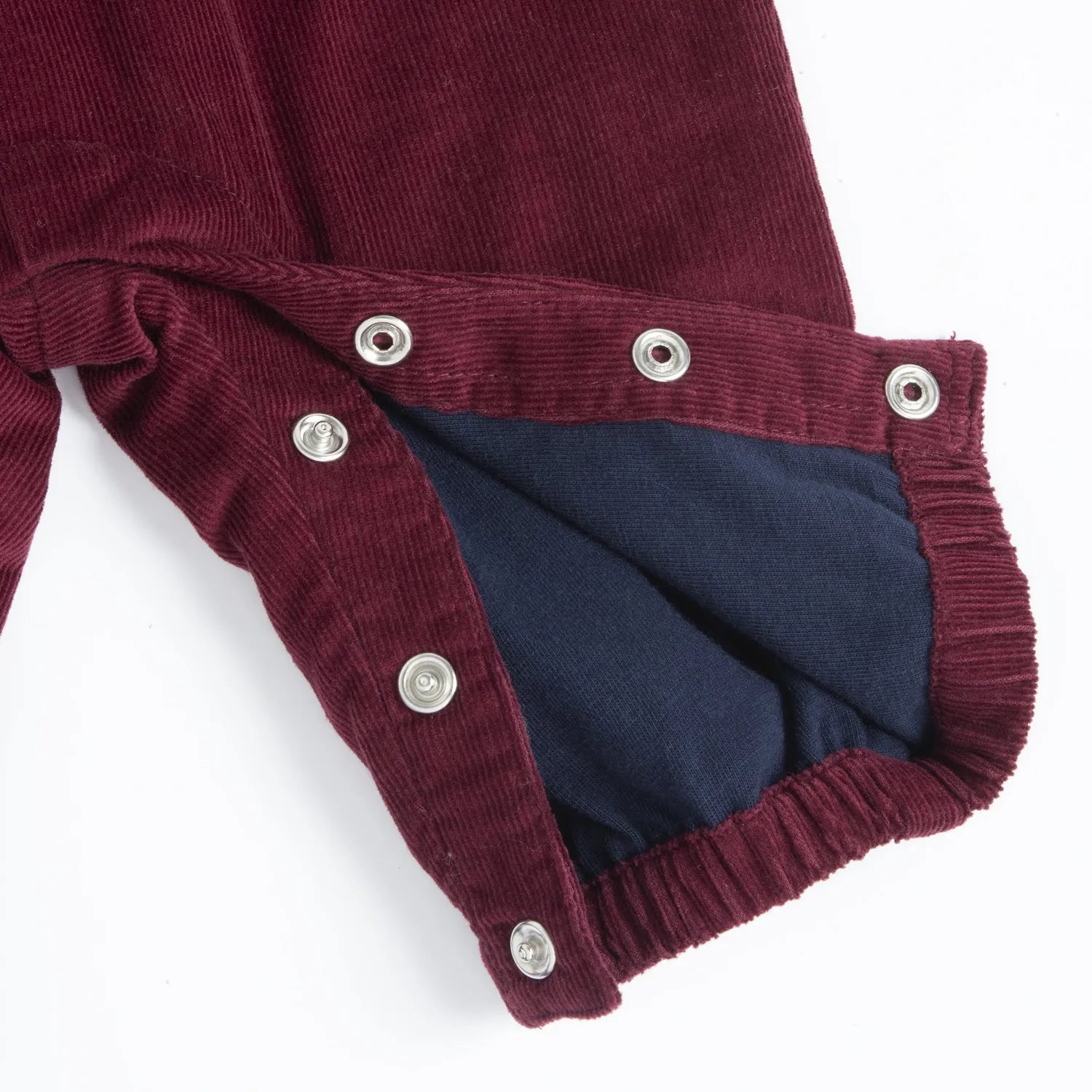 Boys Maroon Solid Woven Long Dungaree