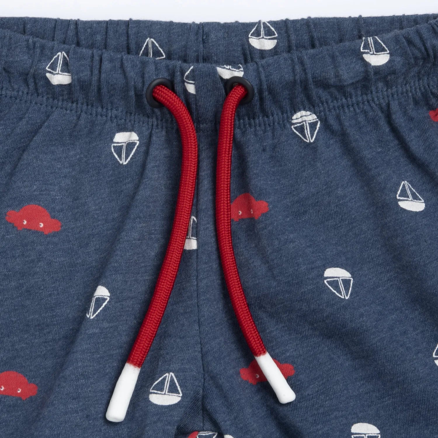 Boys Medium Blue Printed T-Shirt with Shorts