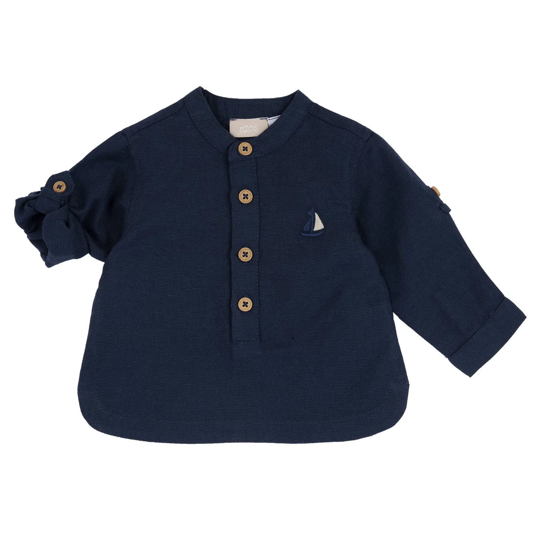 Boys Medium Blue Solid Shirt