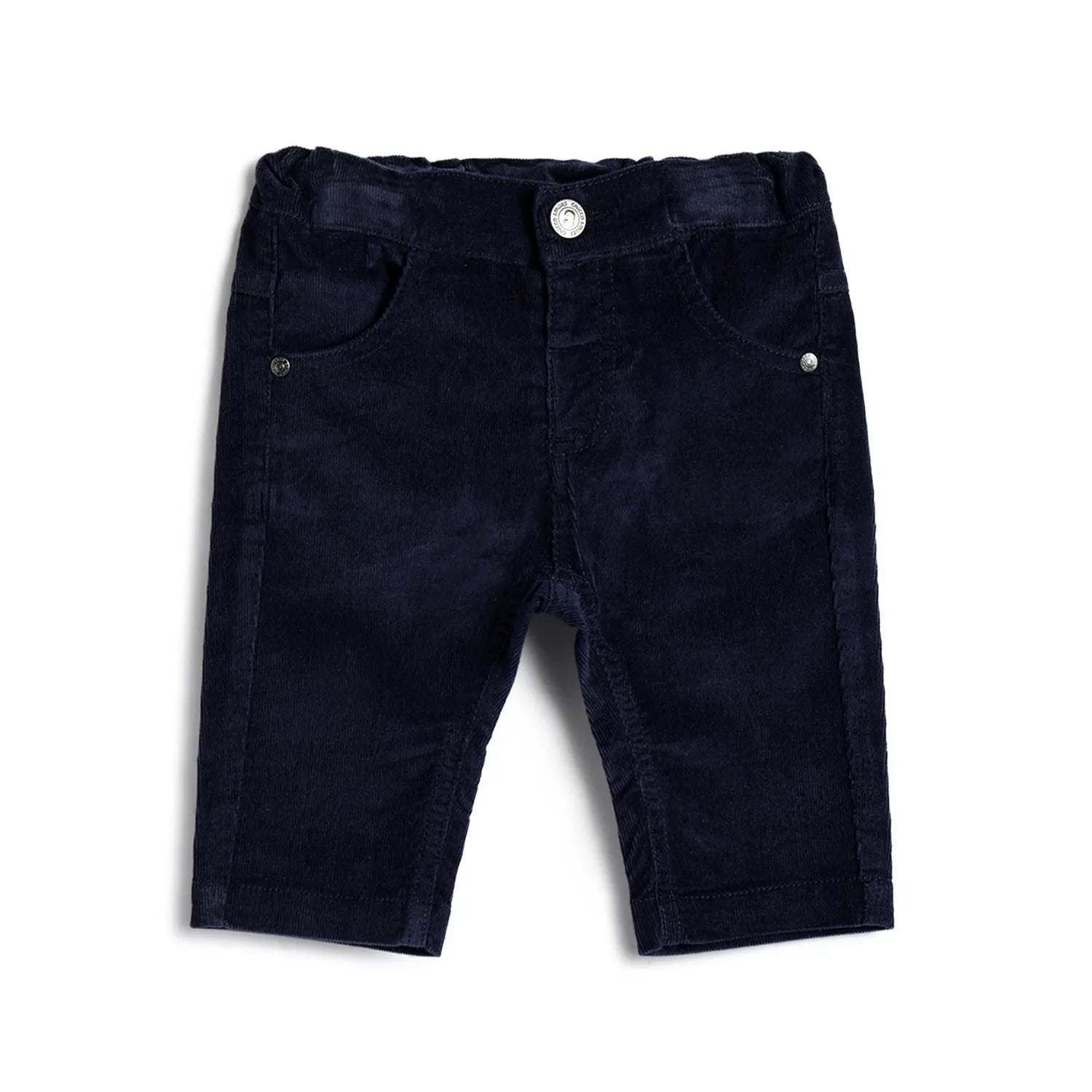 Boys Medium Blue Solid Trousers