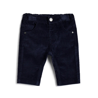 Boys Medium Blue Solid Trousers