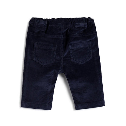 Boys Medium Blue Solid Trousers
