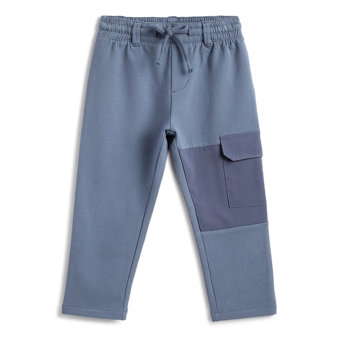 Boys Medium Blue Solid Trousers