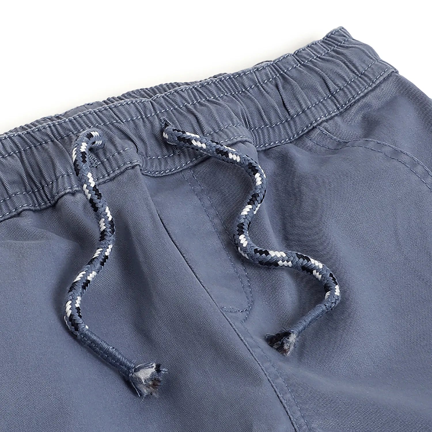 Boys Medium Blue Solid Trousers