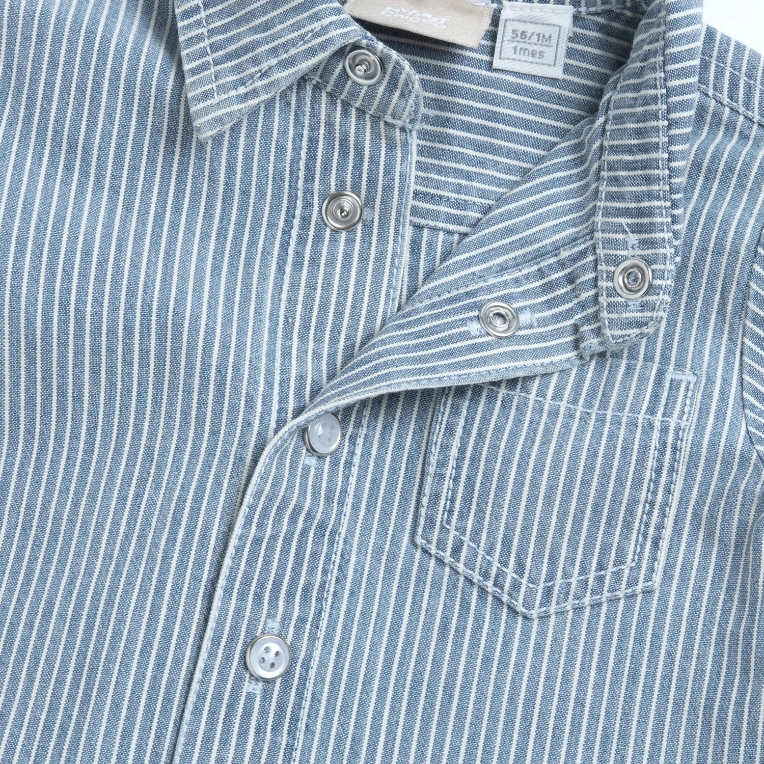 Boys Medium Blue Striped Shirt