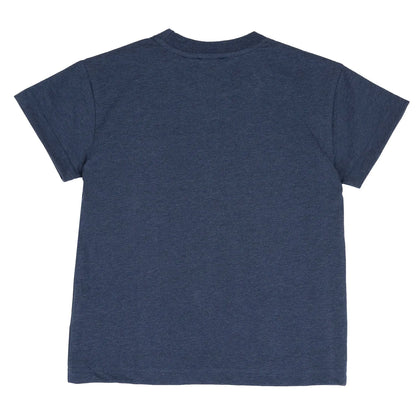 Boys Medium Blue Typography Printed T-shirt