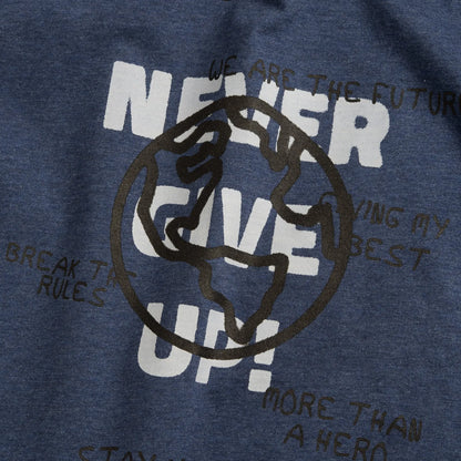 Boys Medium Blue Typography Printed T-shirt