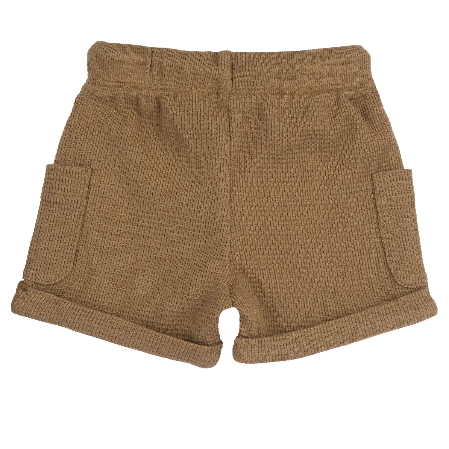 Boys Medium Brown Solid Shorts