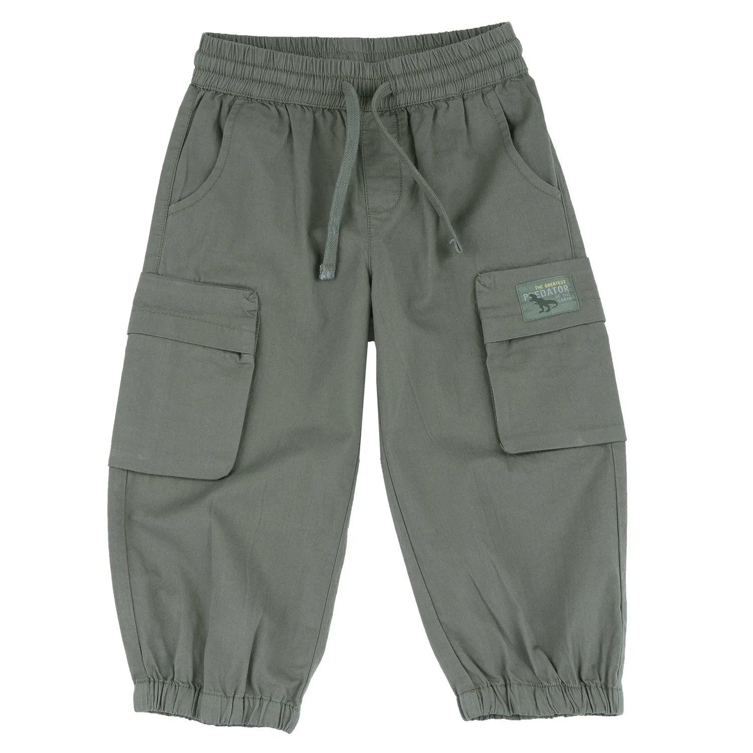 Boys Medium Green Solid Joggers
