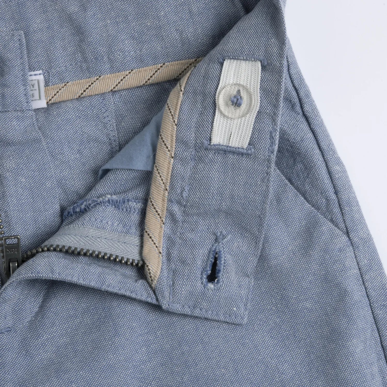 Boys Medium Light Blue Solid Cotton Trouser