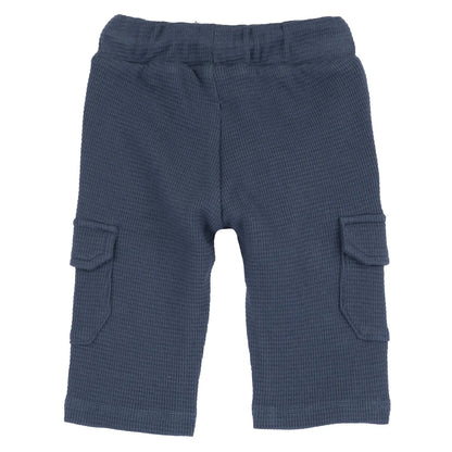 Boys Medium Light Blue Solid Trouser