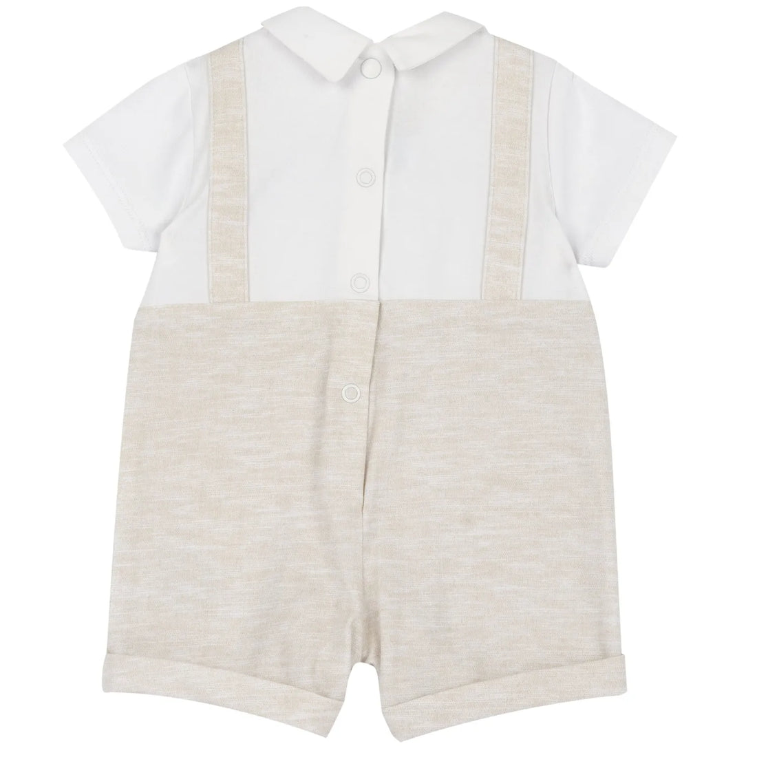 Boys Medium Natural Solid Romper